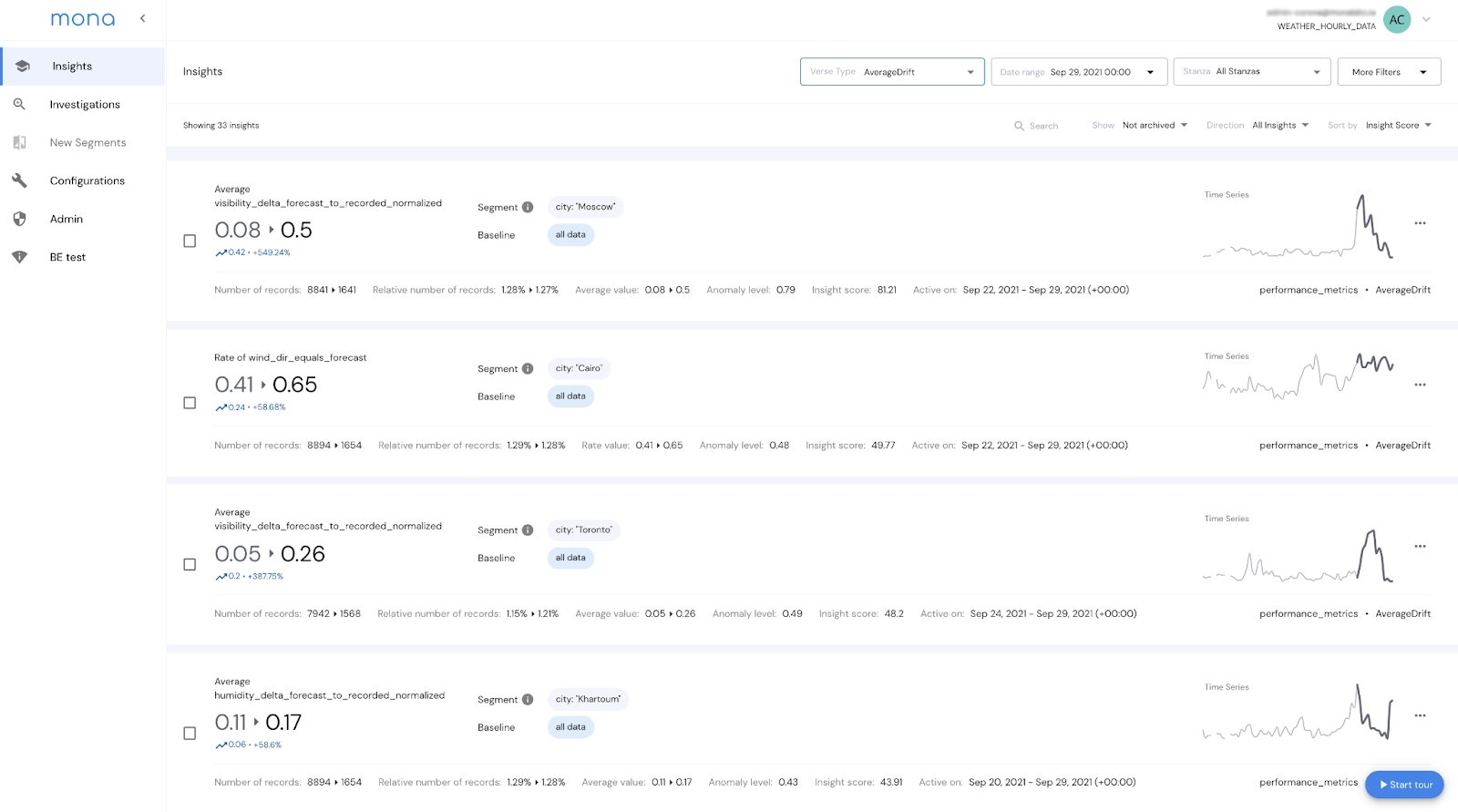 mona ai monitoring new relic